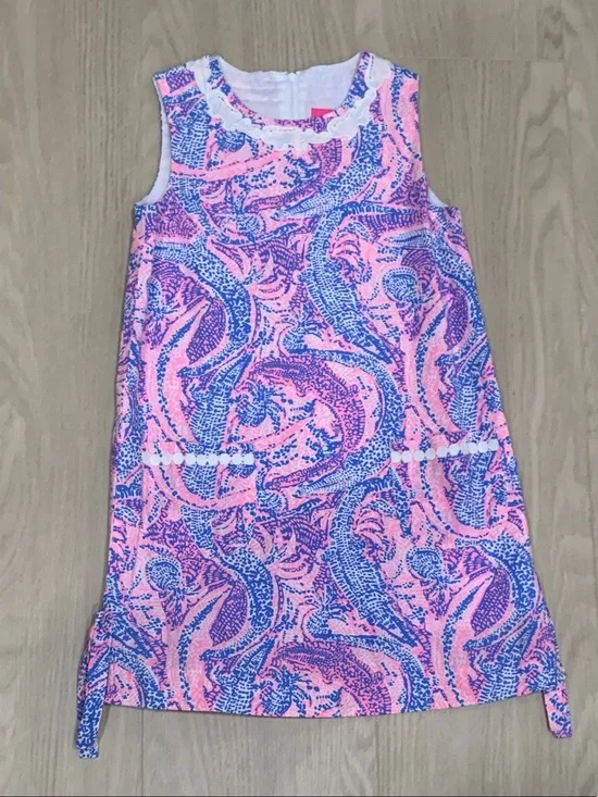 Lilly Pulitzer Pink and Blue Paisley Shift Dress