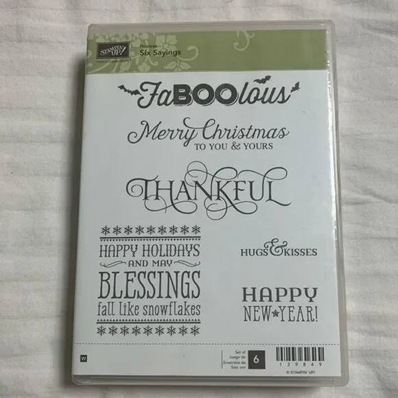 Stampin Up Holiday Sayings Stamp Set FaBOOlous Halloween Holidays Christmas Card