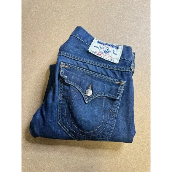 True Religion Slim Section‎ Mens Jeans Blue Denim Made in USA Size 32