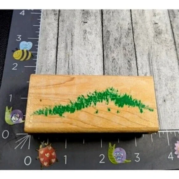 Rubber Stampede Grass Field Posh Impressions Rubber Stamp Wood #A119