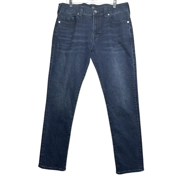 True‎ Religion Rocco Relaxed Skinny Dark High Road Wash Men's Jeans 36x32 New