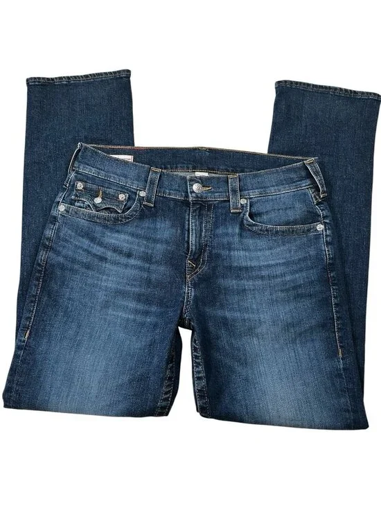 True Religion Ricky Relaxed Flap pocket Straight jeans Men's size 34