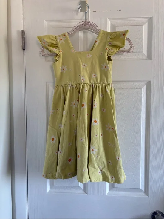 Girls  Daisy Flutter-Sleeve Cotton Dress