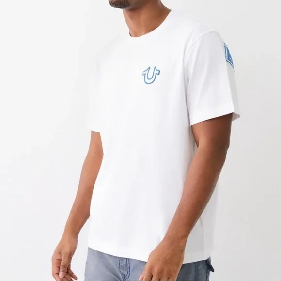 True religion LOGO OVERSEAM PUFF T TEE