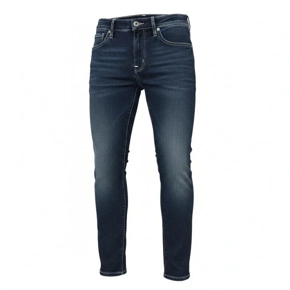 True Religion Rocco Mens Size 34 Dark Woodland Wash Big T Flap Skinny Jeans