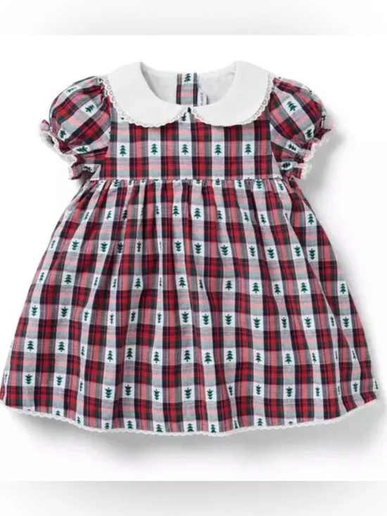 Janie and Jack Holiday Tartan Baby Dress