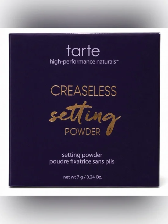 Tarte Creaseless Setting Powder 7g 0.24 oz Full Size New in Box Sealed Beauty