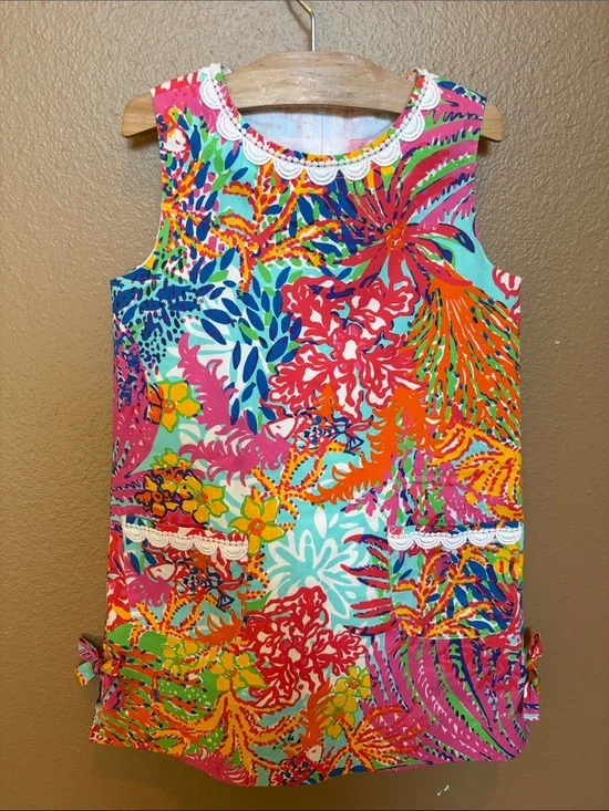 Lilly Pulitzer Multicolor Floral Tank Dress - Pink, Orange, Blue, Green