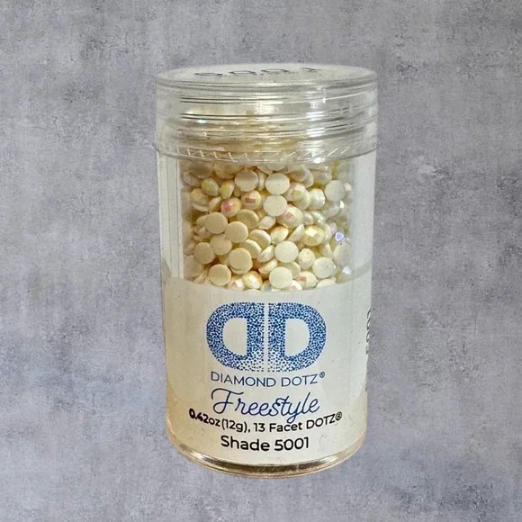 Diamond Dotz Freestyle Gems 5001 Iridescent White 2000+ Count New 13 Facet DOTZ