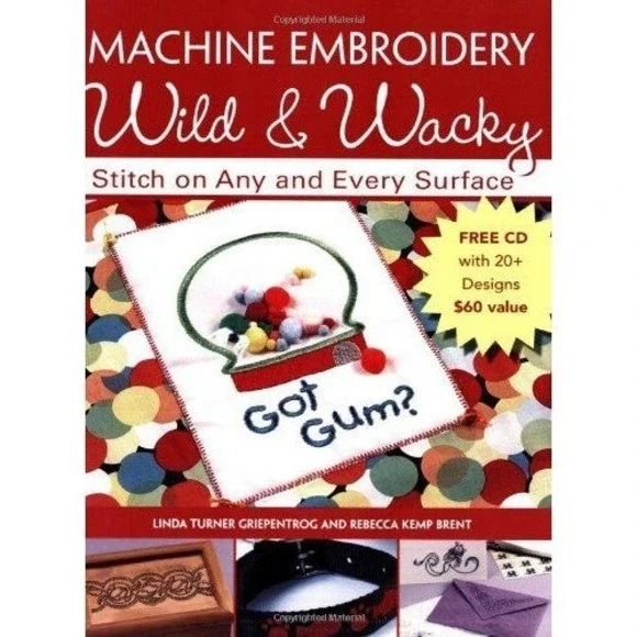 Krause Publications Machine Embroidery Wild & Wacky Book with‎ CD
