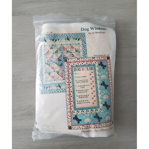 Dog Wisdom Wall Hanging Quilt Kit Jo Moulton Wilmington Fabrics  48