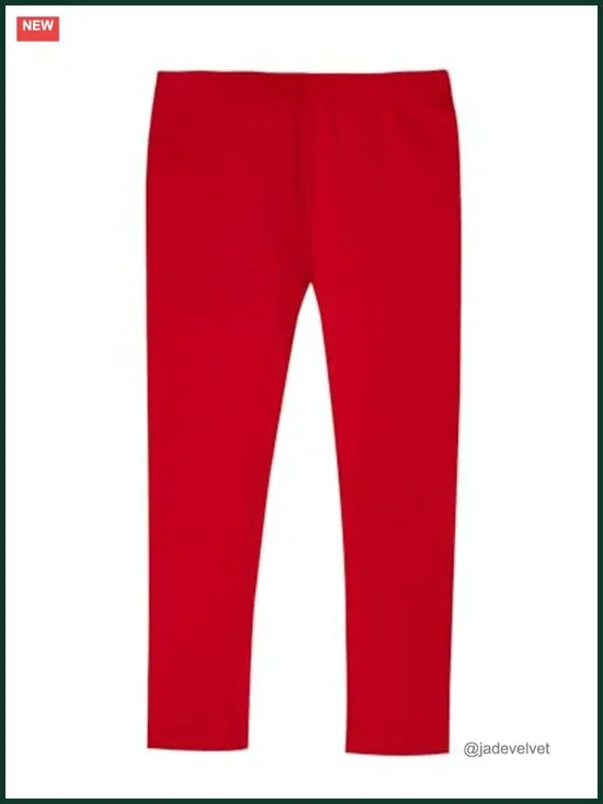 100% Cotton Leggings – Soft Breathable Baby Rib Pants for School,