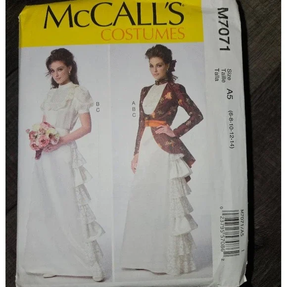 McCalls M7071 Jacket Blouse Skirt Sewing Pattern Size6-14 Uncut Victorian Style