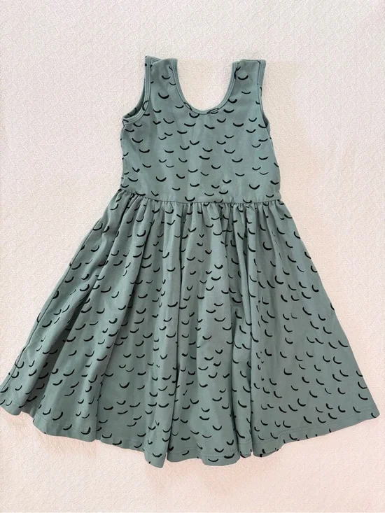 Alice + Ames Teal Patterned Sleeveless Twirl Dress