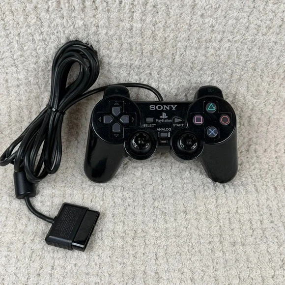 Sony PlayStation 2 DualShock 2 Wired Controller Black SCPH-10010 PS2 Analog