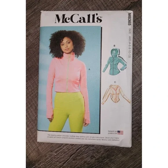 McCalls M8365 Misses Knit Corset Style Jacket Sewing Pattern Sizes 4-12 Uncut