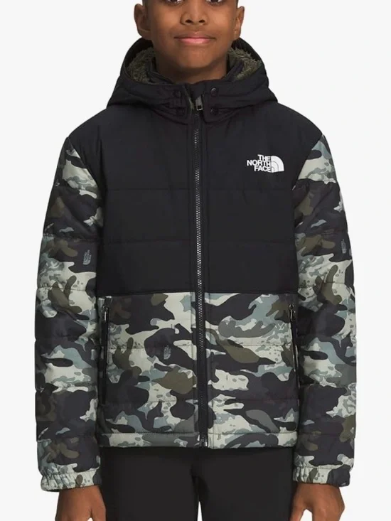 The North Face Boys’ Reversible Mount Chimbo Jacket Camo/Black XL (14/16)