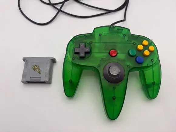 Nintendo 64 N64 Video Game Controller Clear Jungle Green OEM New Stick