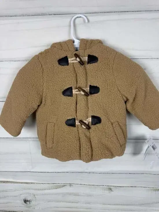 bon bébé Toddler 24M Tan Sherpa Toggle Coat