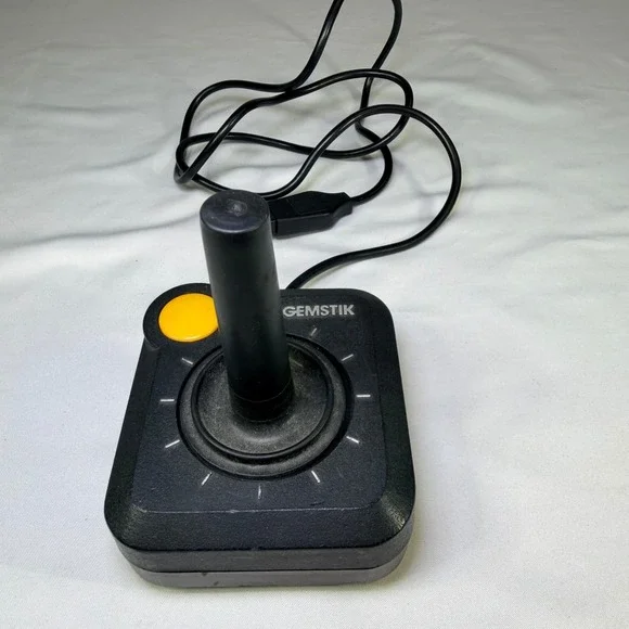 Gemstik‎ Vintage Joystick Controller for Atari 2600 Commodore 64 Black Yellow