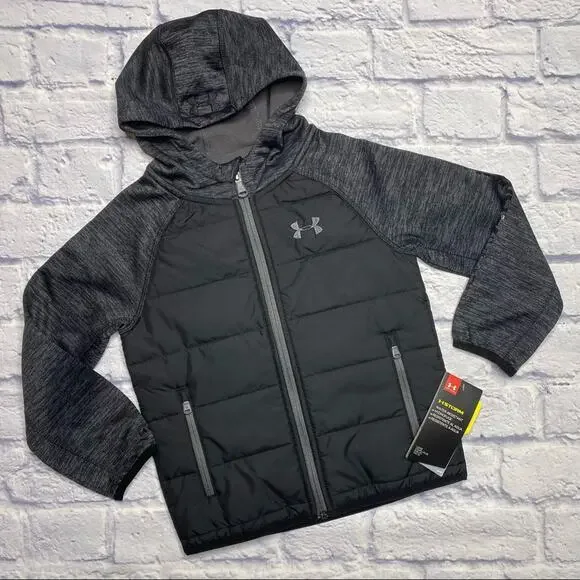 Under Armour Day Trekker Hooded Hybrid Jacket in Black/Gray