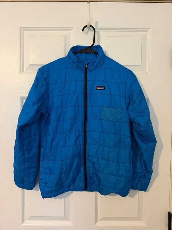 Patagonia Kids Blue Quilted Puffer Jacket