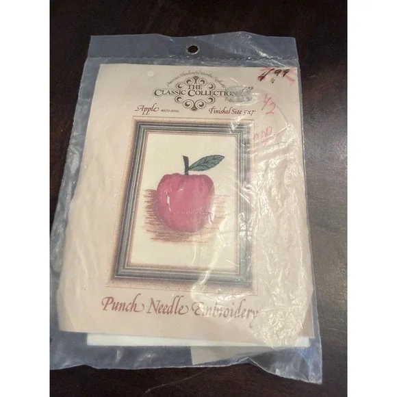 Vinatge Classic Collection Punch Needle Embroidery Apple 820-8006