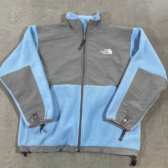 The North Face Youth Large Blue Gray Fleece Full Zip Jacket Full‎ Zip