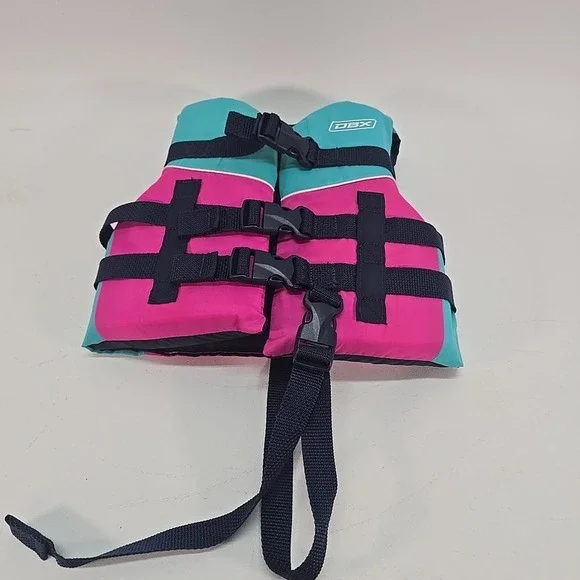 DBX Child Life Jacket Ski Vest Preserver Boating PFD 30-50 Lb, Model 1693C, Used