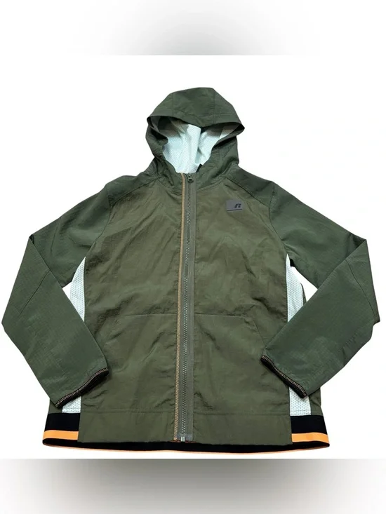 Boys Russel Dri-Power Lightweight Zip Front Hooded Jacket Size Large‎ 10-12