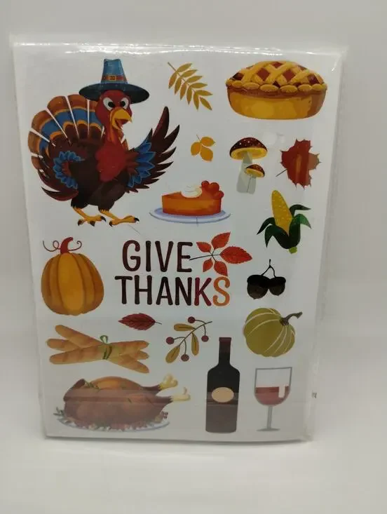 Comelodiant Thanksgiving Stickers - 32 Sheets - 8 Designs