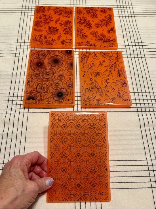 David Tutera for Sizzix 3D 5-piece Embossing Folder Set 663561 EUC