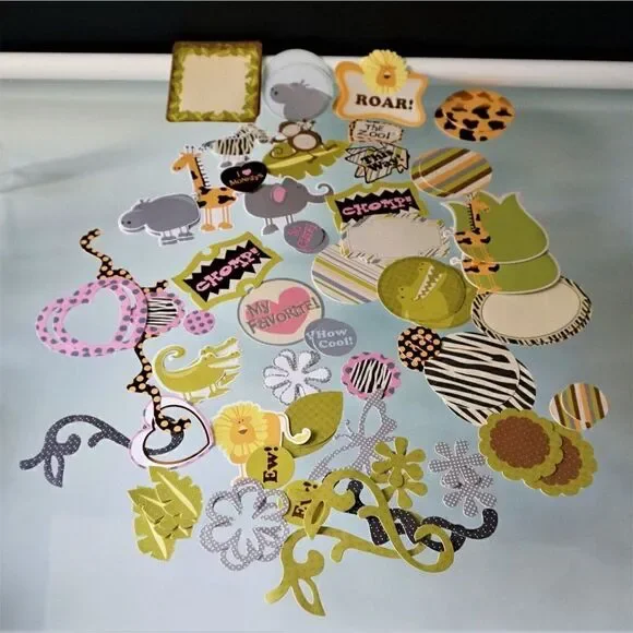 Zoo Animals Scrapbooking Cut-Outs 80 pieces