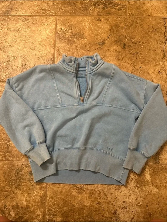 abercrombie kids Pale Blue Half-Zip Pullover
