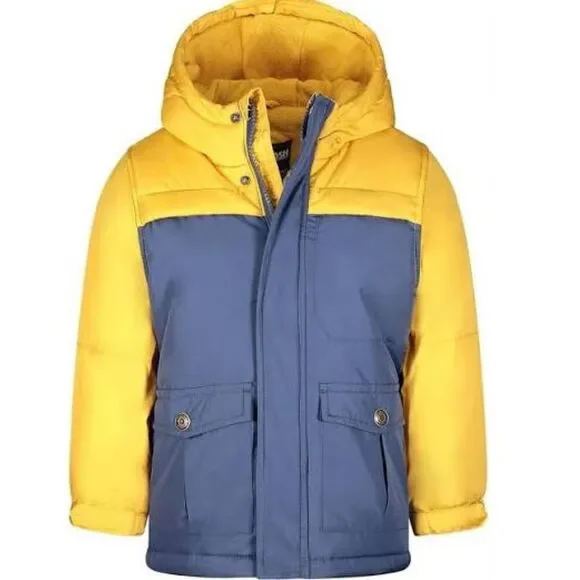 Oshkosh B'Gosh Boys Heavyweight Colorblock Puffer Jacket Coat • size Medium 5/6