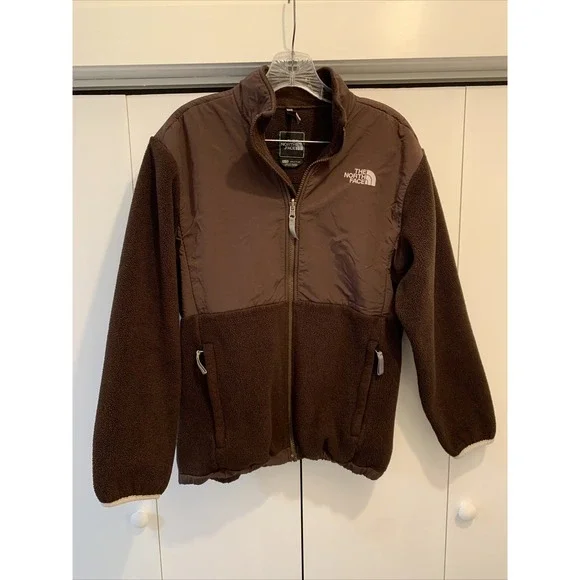 The North Face Girls POLARTEC Fleece Jacket‎ Coat BROWN Size XL WARM, COMFY! TNF