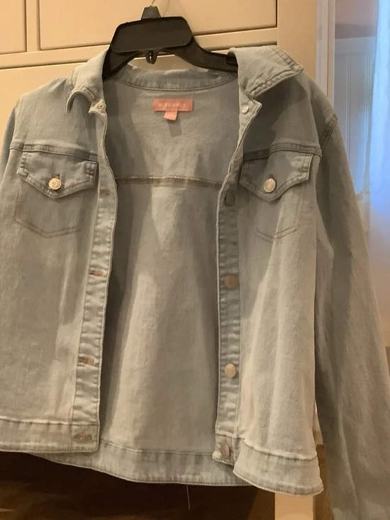 BCBGirls Light Wash Blue Denim Jean Jacket
