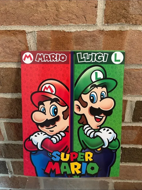 Innovative Design Folders Mario Bros Hole Punch Folders 2 Pockets New Lot 2