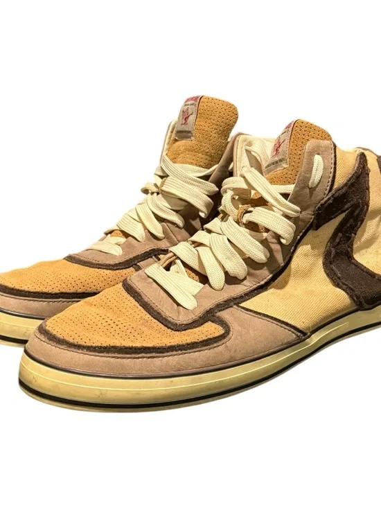 True Religion 4 Color Canvas Hi Top Sneakers  Men’s Size 10.5 Big U Casual Brown