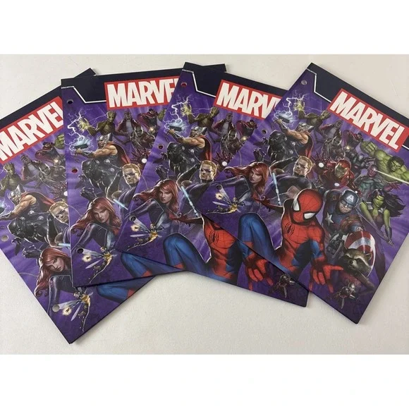 x4 Marvel Universe 2 Pocket Portfolio Folder, 3-Hole Punched for Binder new