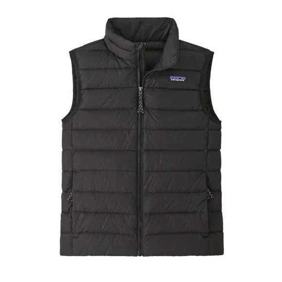 Patagonia Kids' Down Sweater Vest in Black Size Large