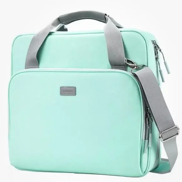 Losong 3 Ring Zipper Binder 2 Inch 500 Sheets Capacity Long Strap Mint Green