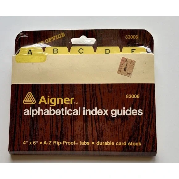 Aigner Alphabetical‎ Index Guides #83006  4