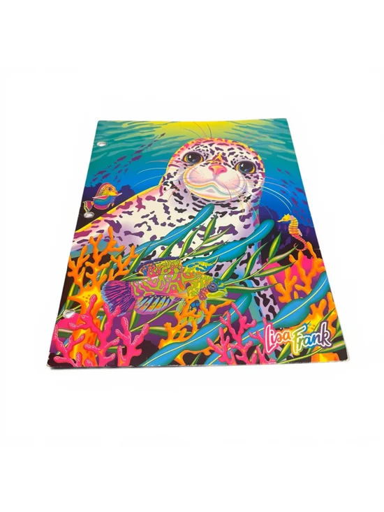 Vintage 2004 Lisa Frank - Seal Pup Ocean Coral Folder