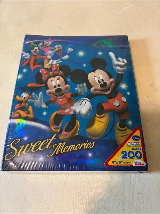 Disney Blue 'Sweet Memories' Mickey & Friends Photo Album NWT