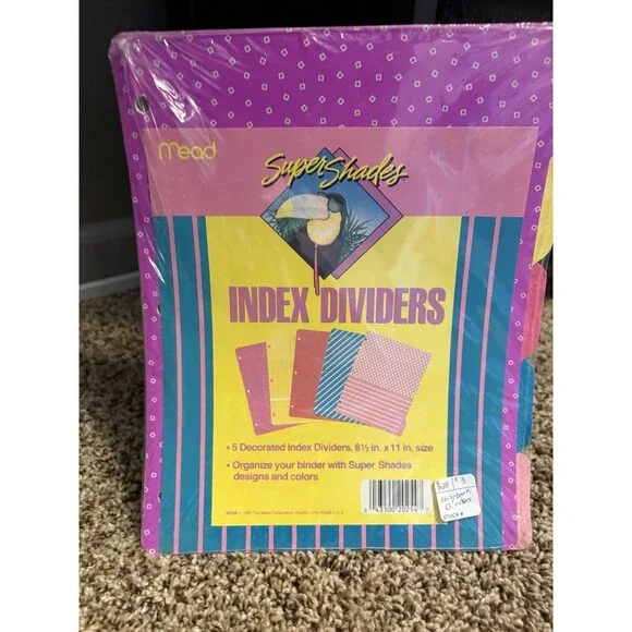 Super Shades Index Dividers