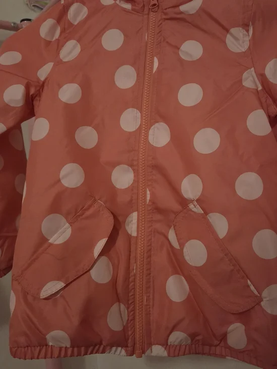 Carter's Coral Pink Polka Dot Raincoat