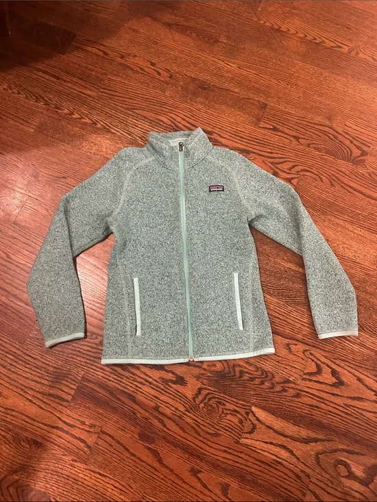 Patagonia Kids' Heather Gray Full-Zip Fleece Jacket