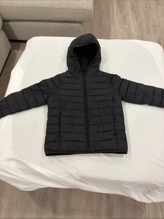 GAP Kids Black Quilted Hooded Puffer