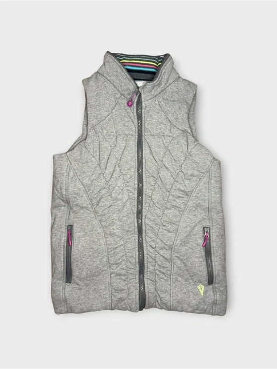 Ivivva By Lululemon Gray Quilted Vest